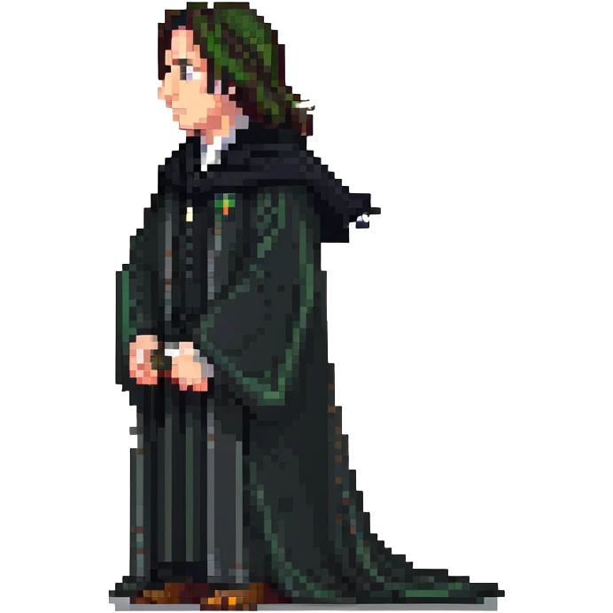 upset Professor Snape side profile with black robe emoji