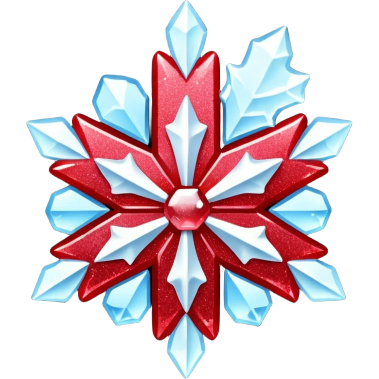 red glitter flocus ice emoji