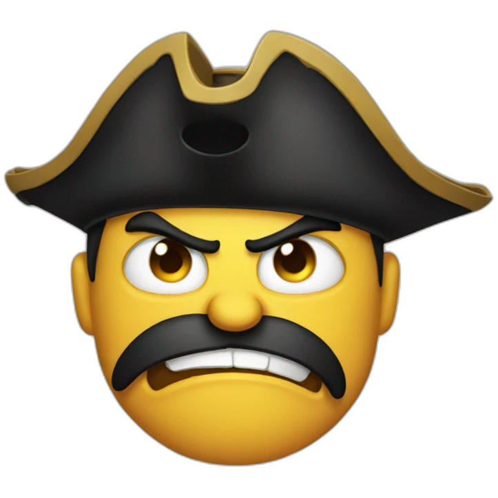 angry pirate face emoji