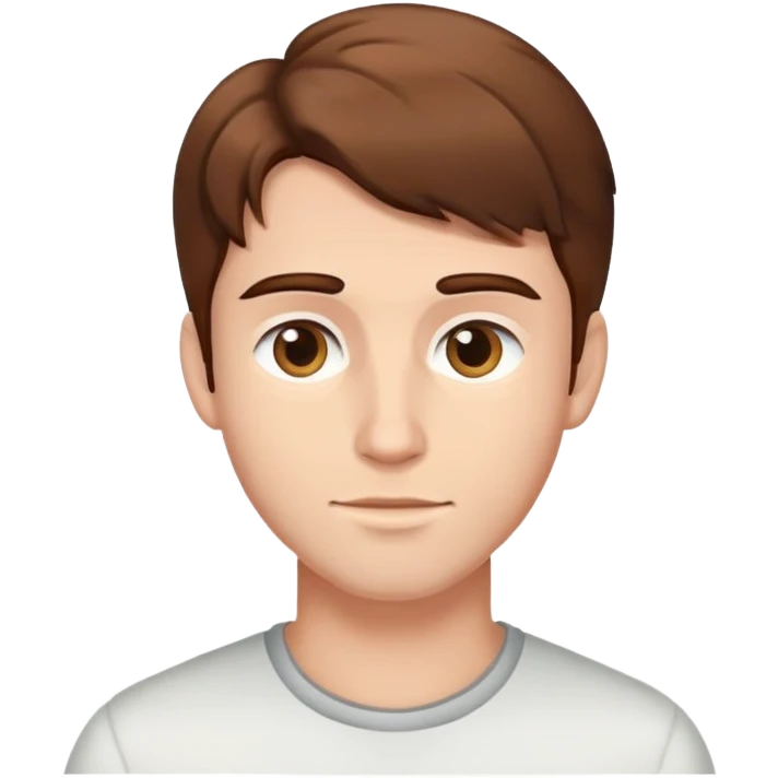 male with brown hair emoji