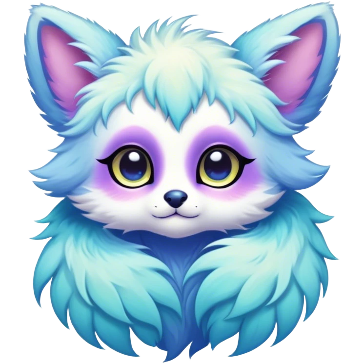 Kawaii bright fantasy ethereal anthro fursona animal emoji
