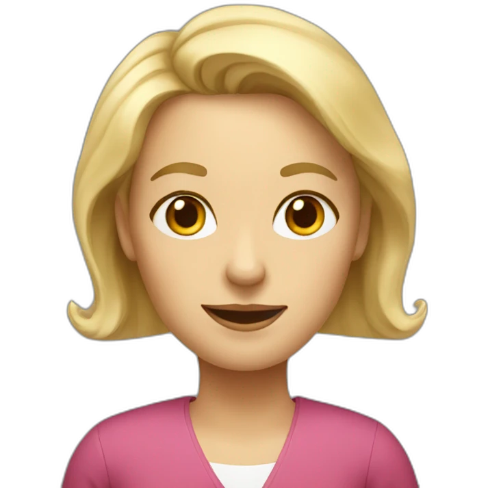 Blonde middle aged kindergarten teacher emoji