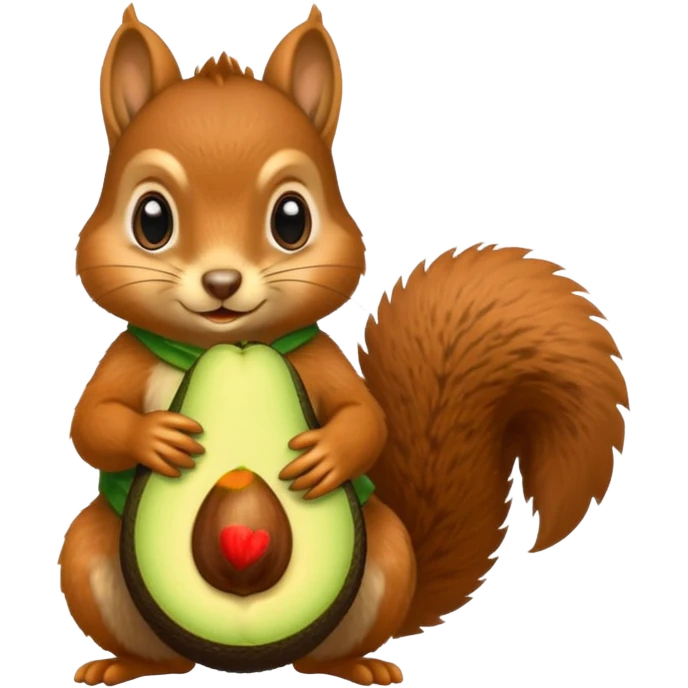 squirrel with a avocado emoji