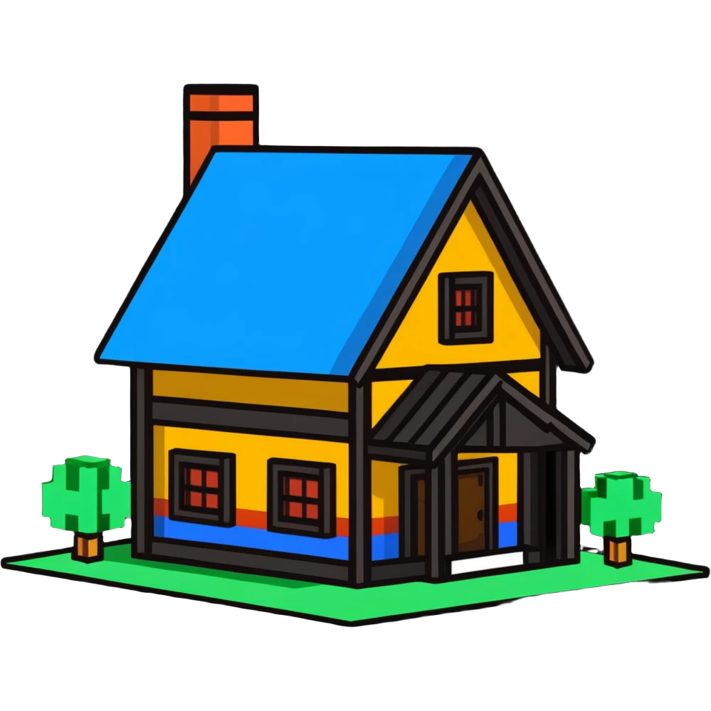 Minecraft house emoji