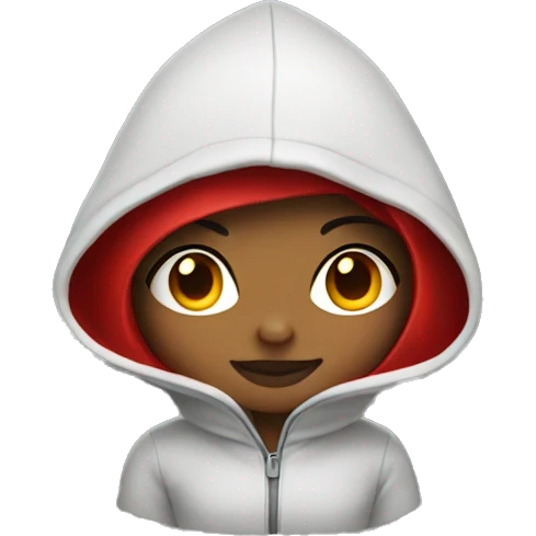 Girl wearing a red hood emoji