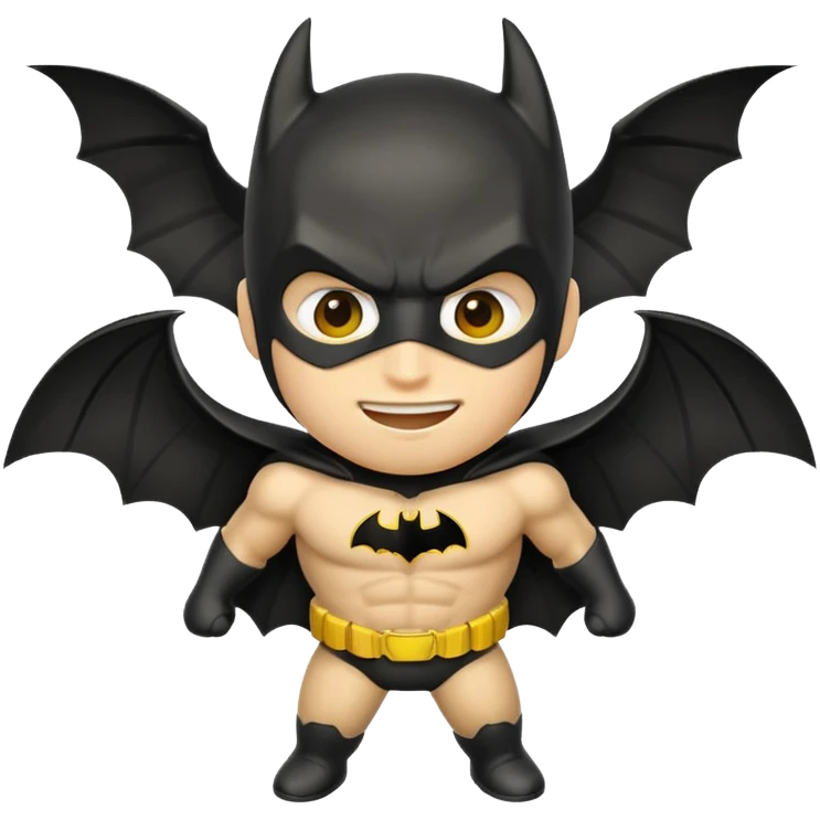 Batman emoji plzz give me wings alsi with this face like emoji