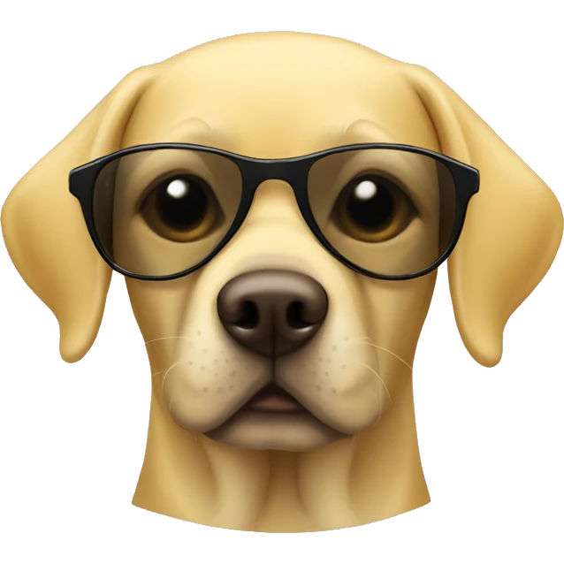 Yellow Labrador wearing sunglasses  emoji