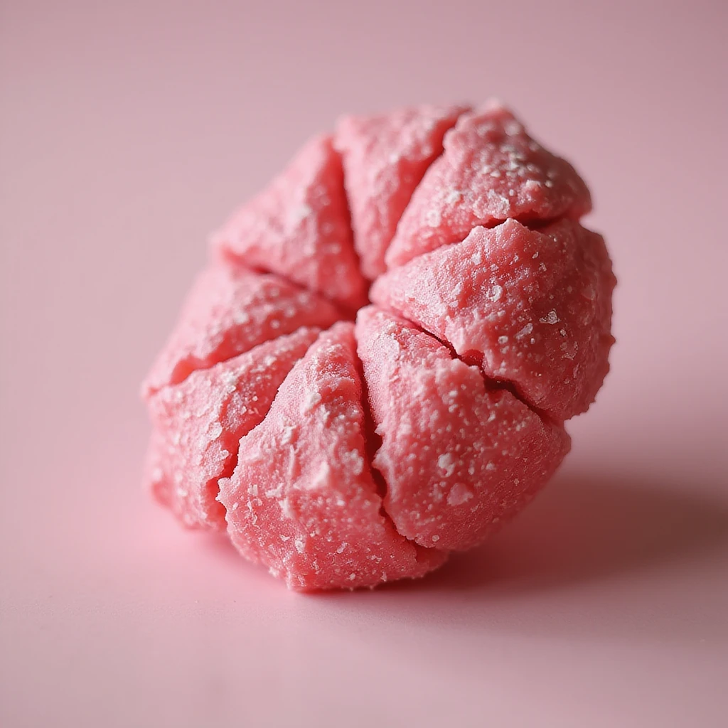 realistic pink licorice, photorealistic style emoji