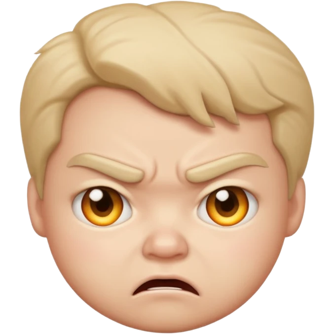 Angry but cute puffed face emoji