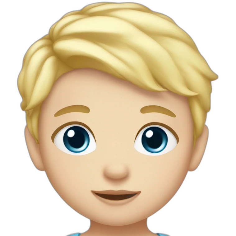 baby with blond hair and blue eyes  emoji