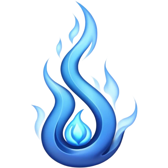 blue flame emoji