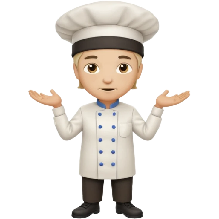 High resolution of   realistic full body chef distorted , no extra hybrid emoji