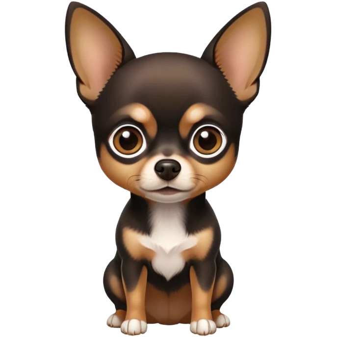 Black and brown chihuahua  emoji