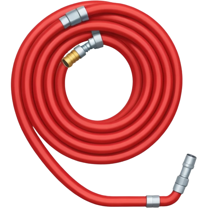 A red Hose – coiled water hose emoji