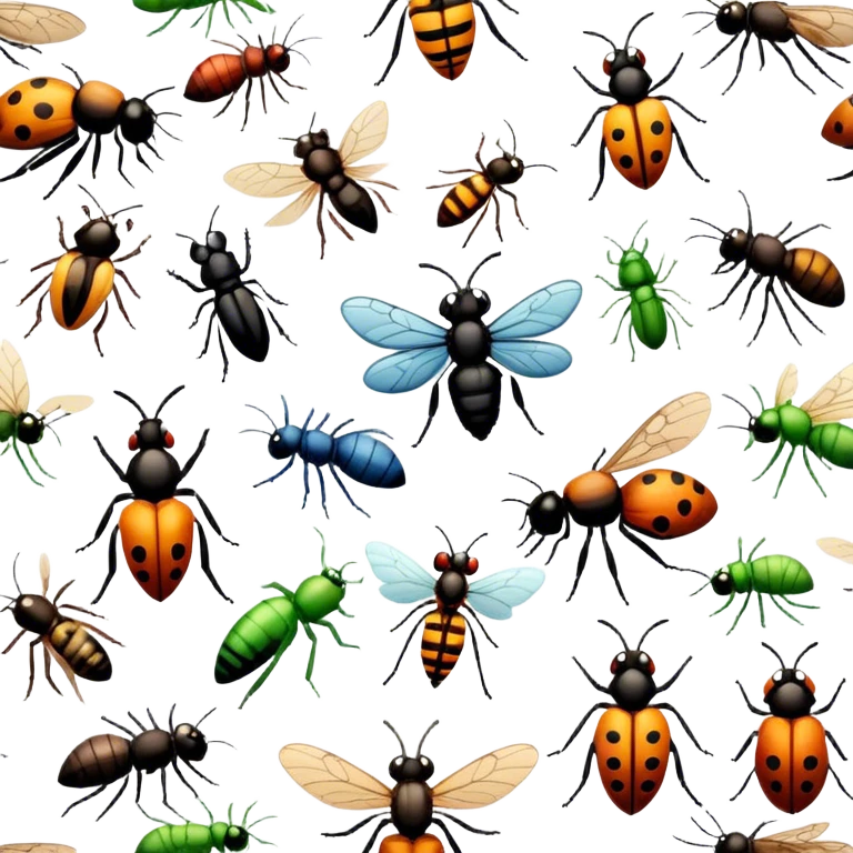 multiple insects emoji