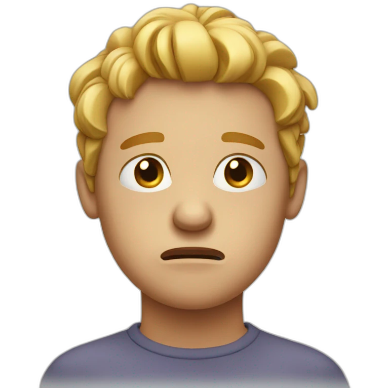 stressed out face emoji