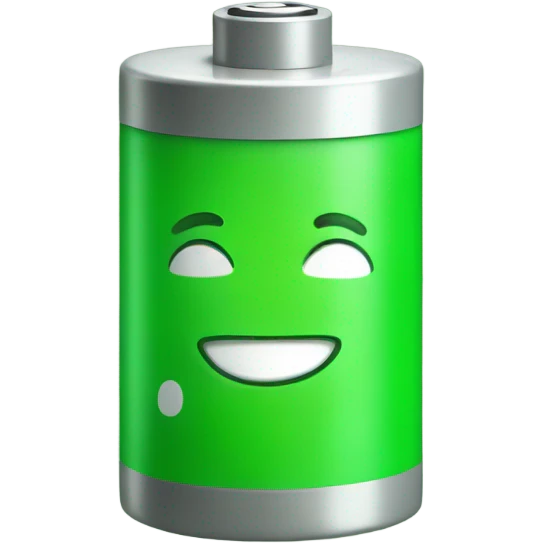 Green happy battery  emoji