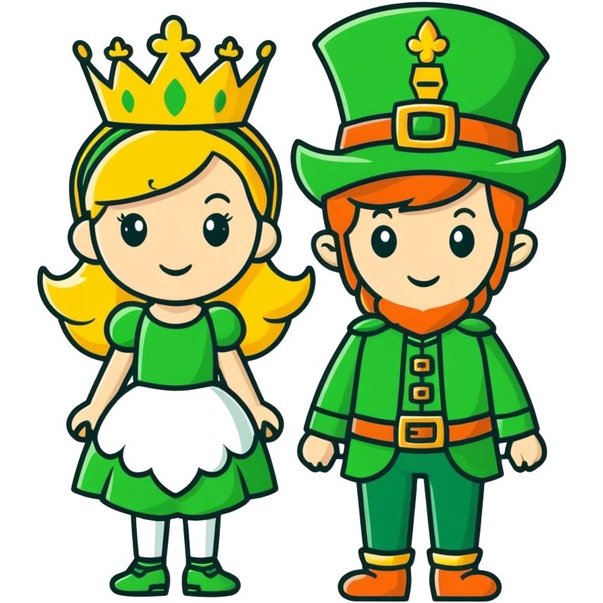 Princess with leprechaun  emoji