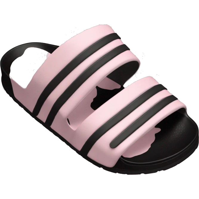adidas adilettes sandals comfort pink cloud and black emoji