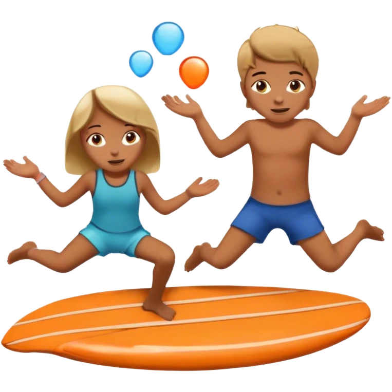 two kids playing at home emoji