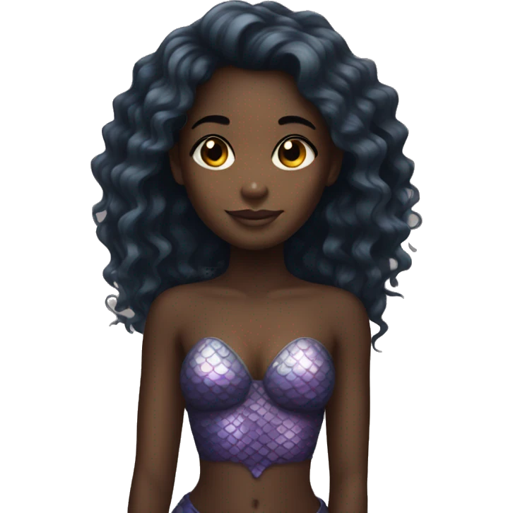 black girl mermaid emoji