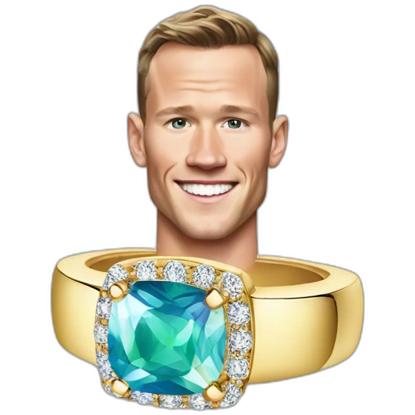 Jonathan Toews as rainbow diamond ring emoji