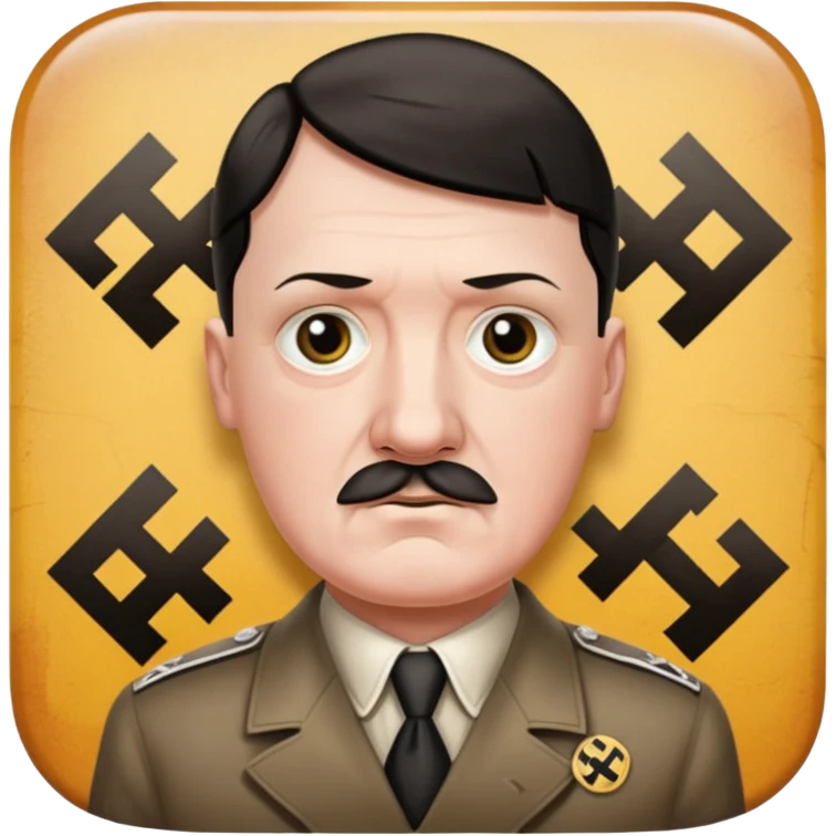 Hitler with a swastica emoji