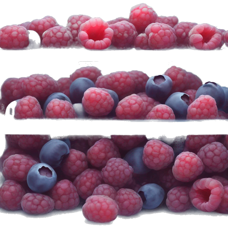 Frozen berries in the freezer  emoji