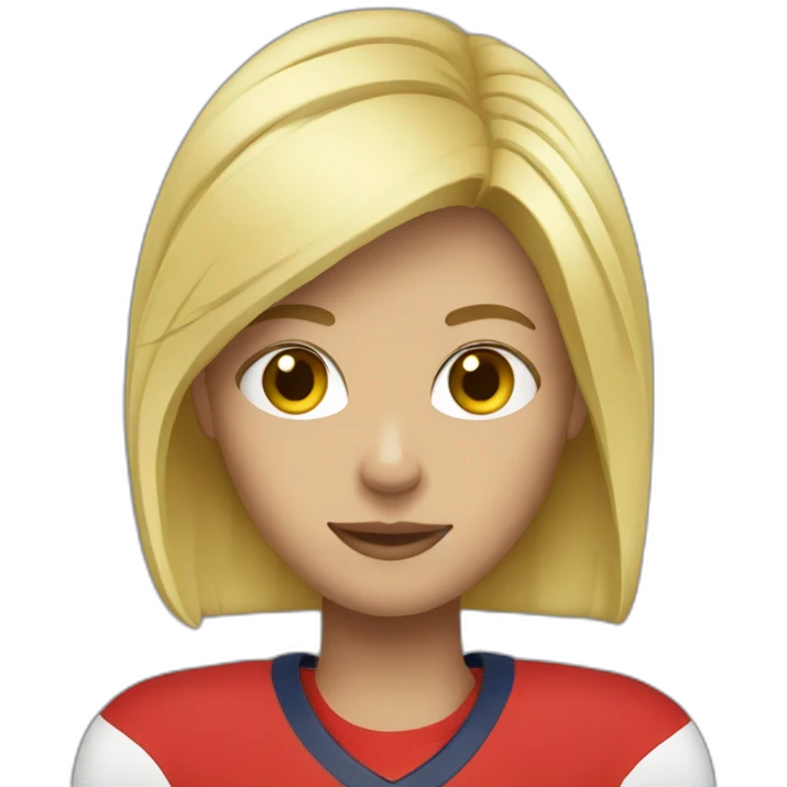 Fille blonde football emoji