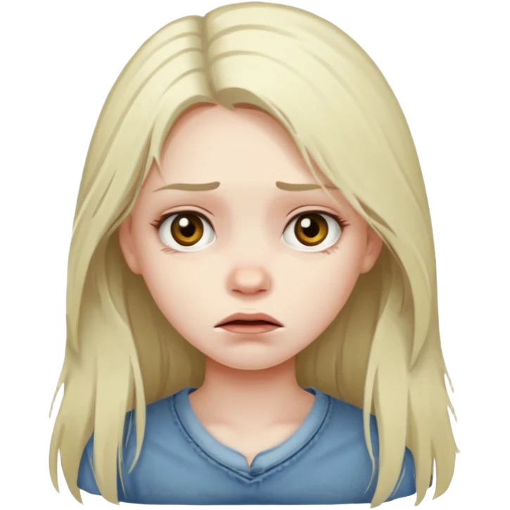 A girl choking herself emoji