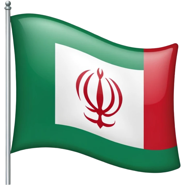 square iranian flag green white and red, green on top  whiite in middle red at the bottom emoji