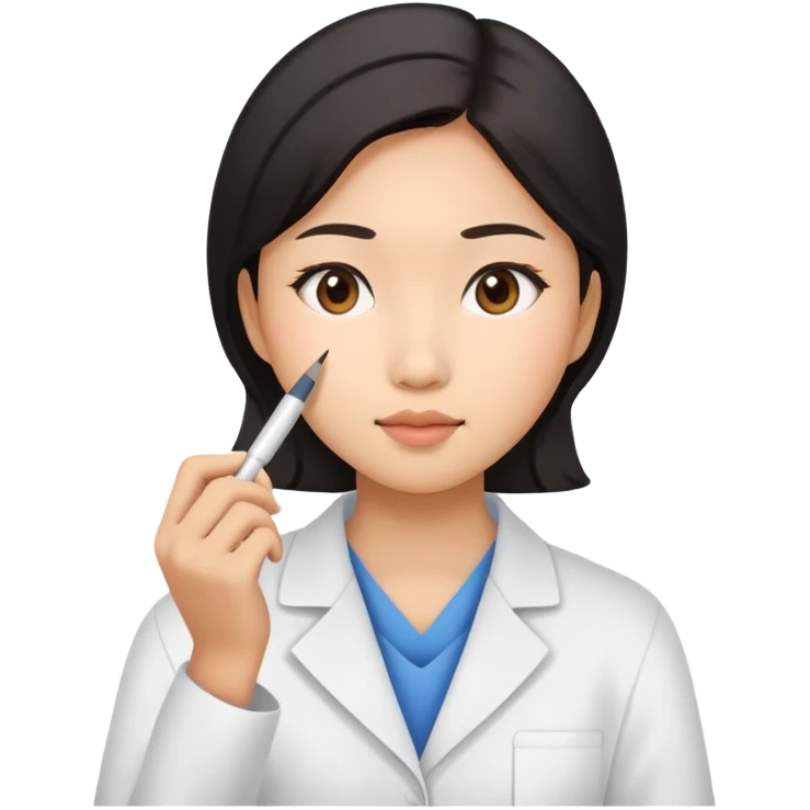 asian woman taking a test emoji