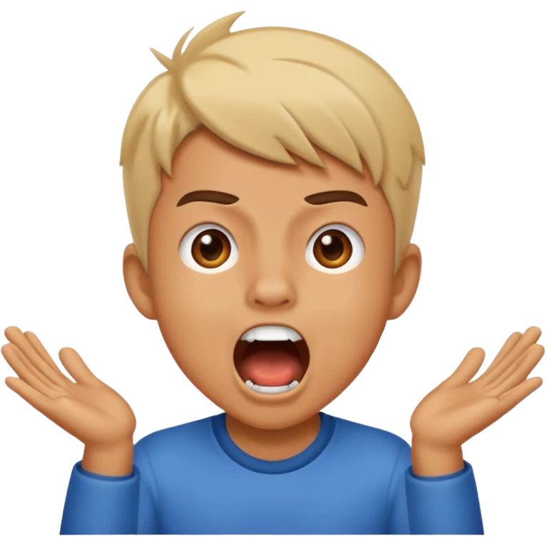 boy shout emoji