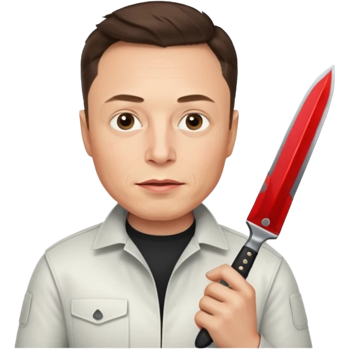 elon musk with knife emoji