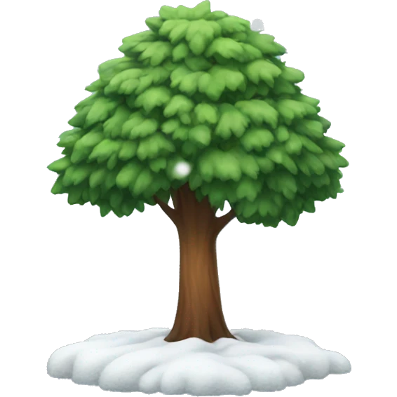 Tree with snow  emoji