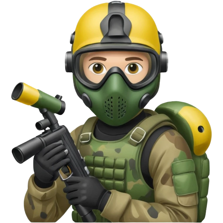 paintball player emoji