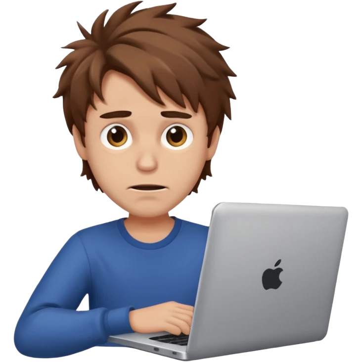 Crazy guy on laptop emoji