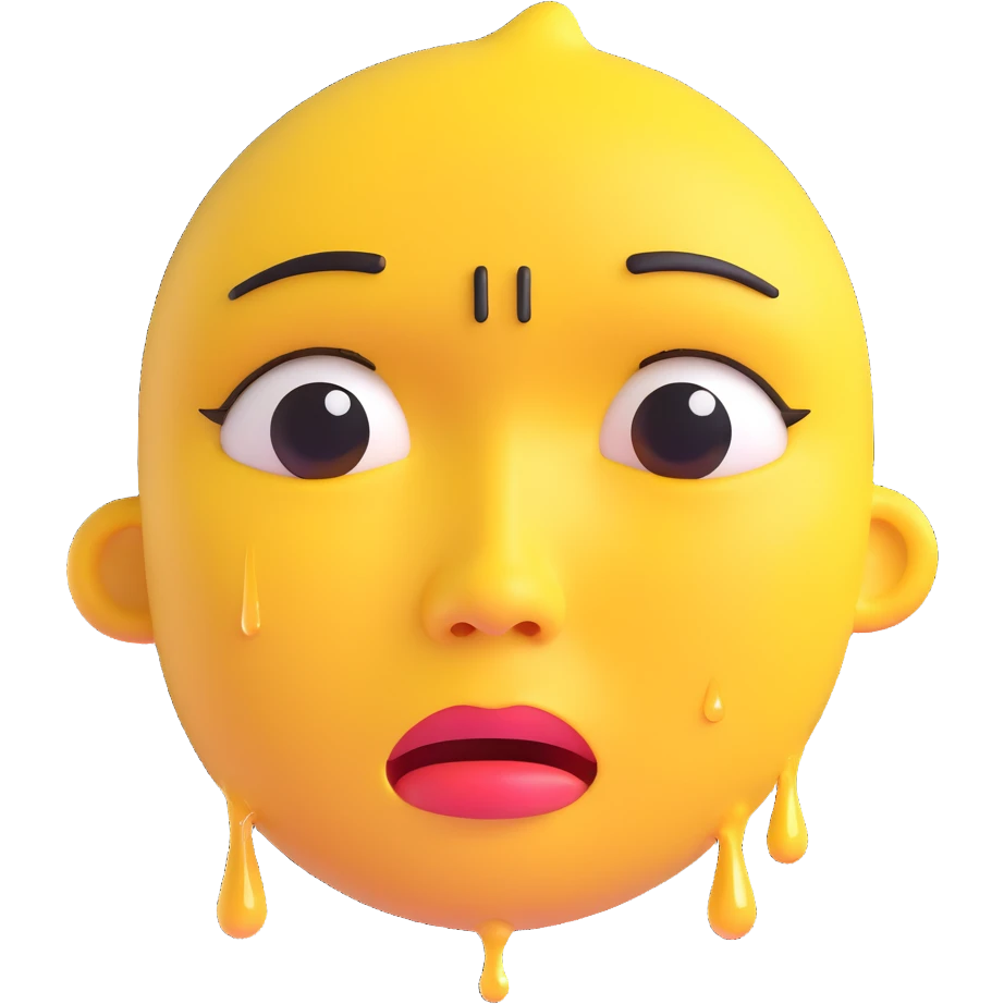 yellow face with tears, crying emoji