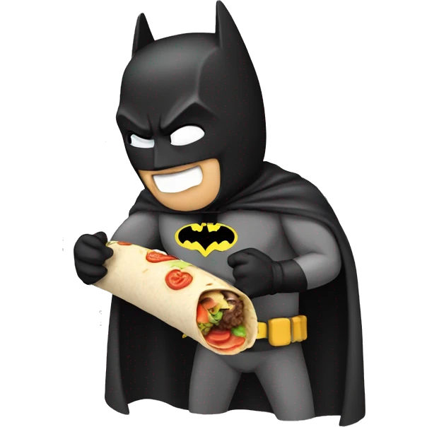 Batman eating burrito emoji