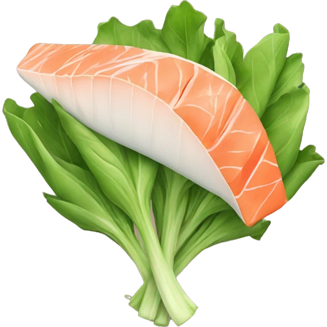 Chicory with salmon  emoji