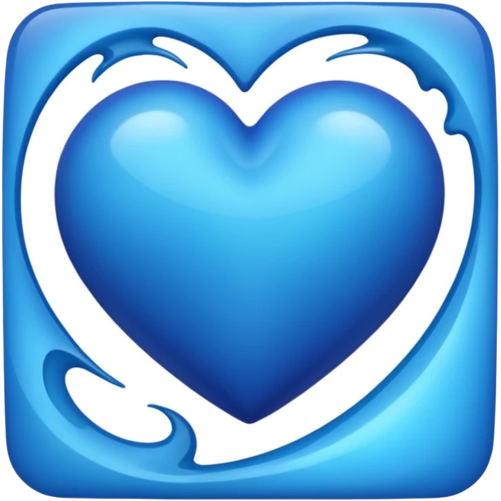 blue heart with a planet emoji