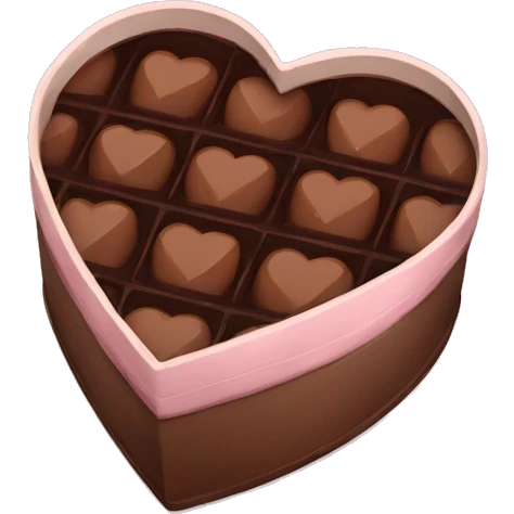 heart box fill with chocolate emoji
