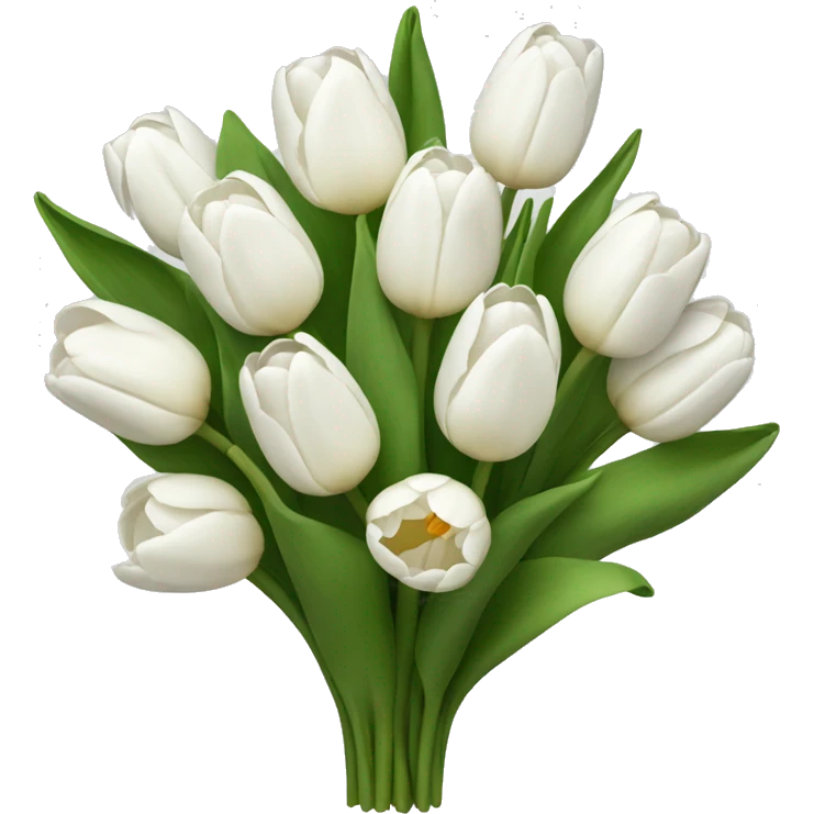 white tulip bouquet  emoji