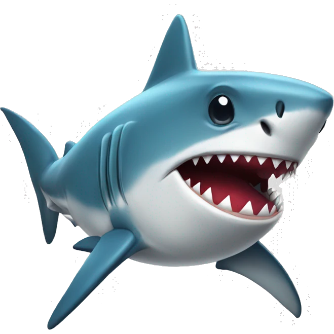 shark with christmas costume emoji