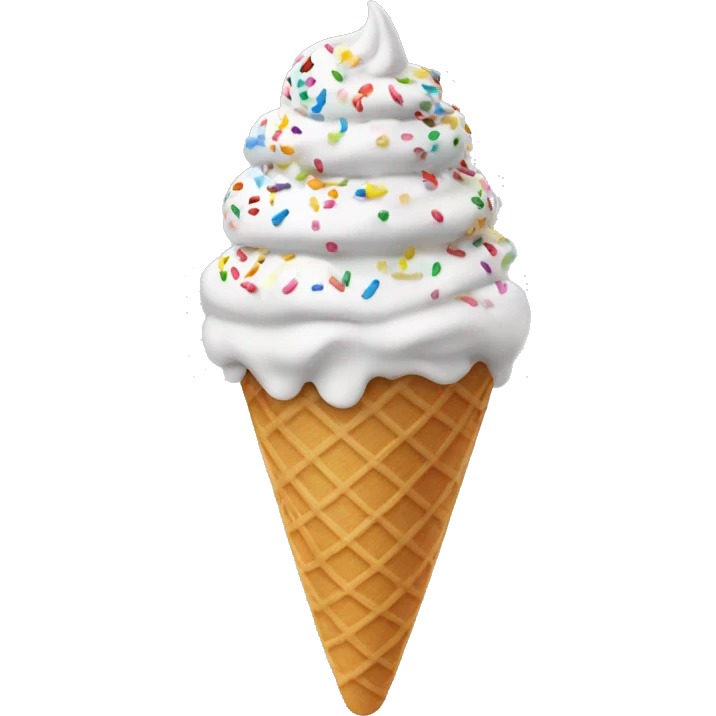 Soft serve ice cream with sprinkles emoji