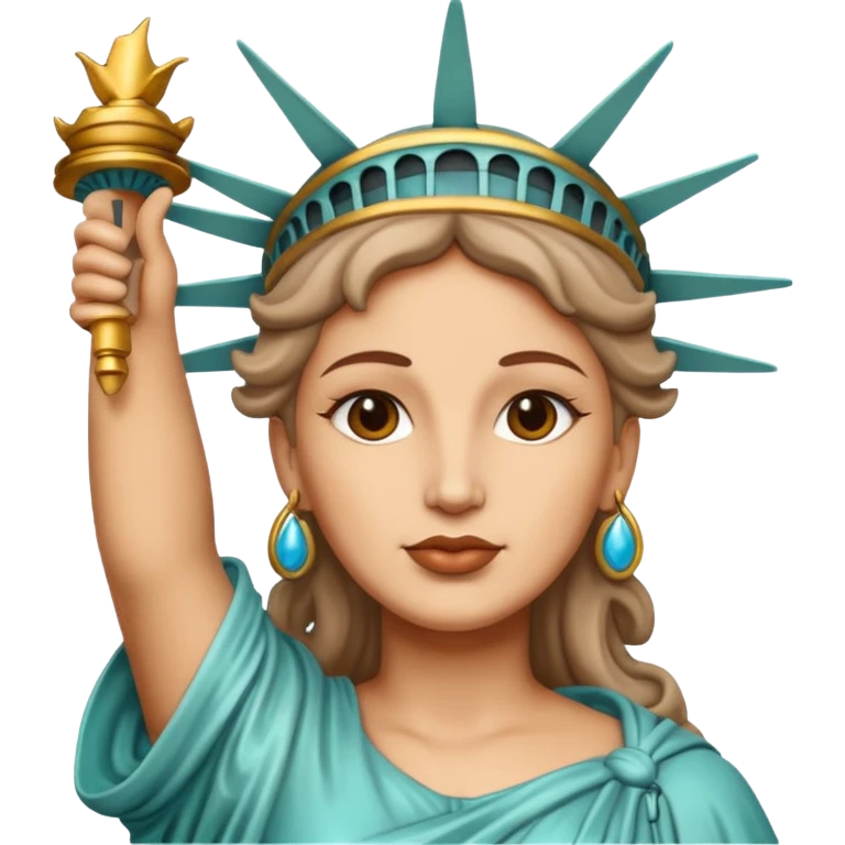 Lady Liberty with light skin emoji