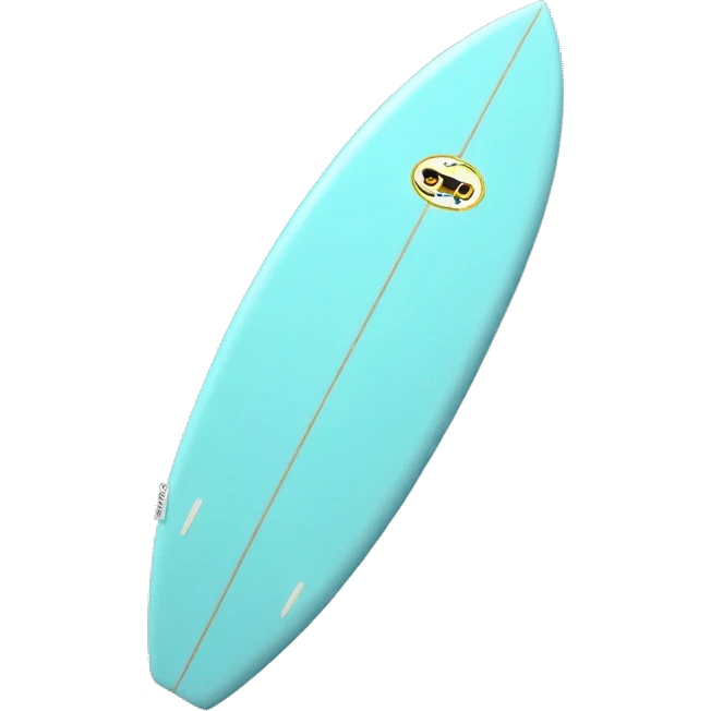 pastel blue tropical surfboard emoji