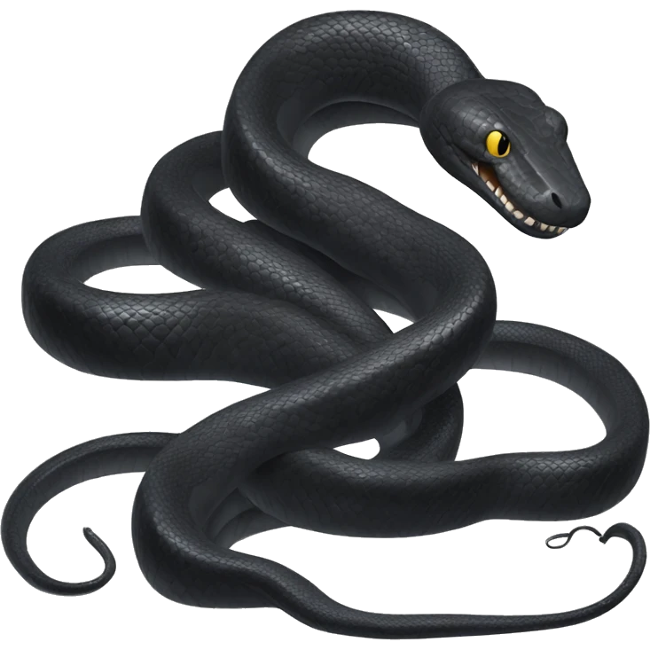black-big-snake two headed two head should be shown color in white emoji