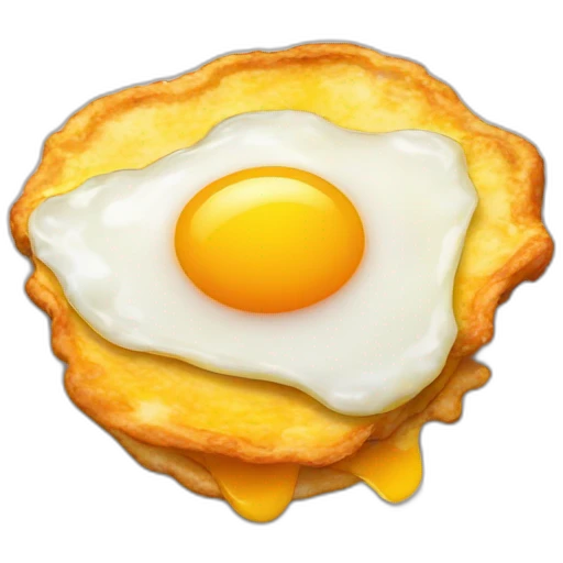 Fried egg with beacon emoji