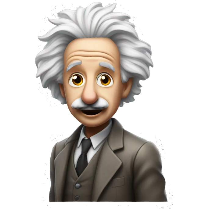 Albert Einstein playing Fortnite emoji